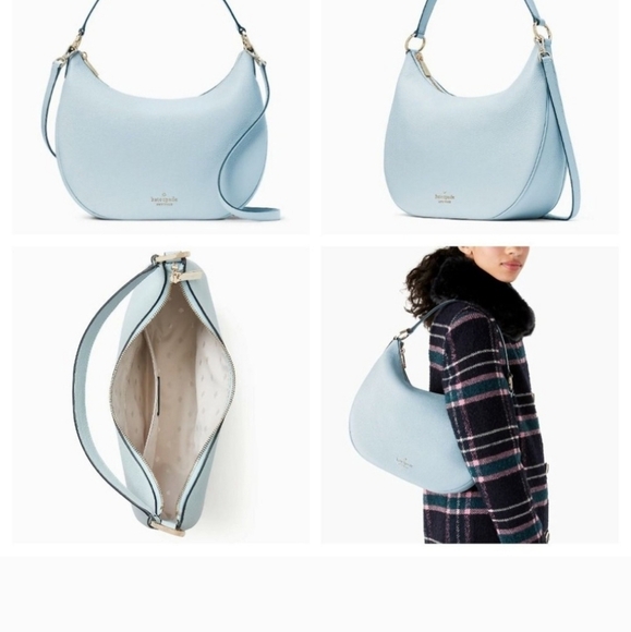 Kate Spade Weston Frosty Sky Shoulder Bag W Removable Crossbody Stap - Picture 5 of 6